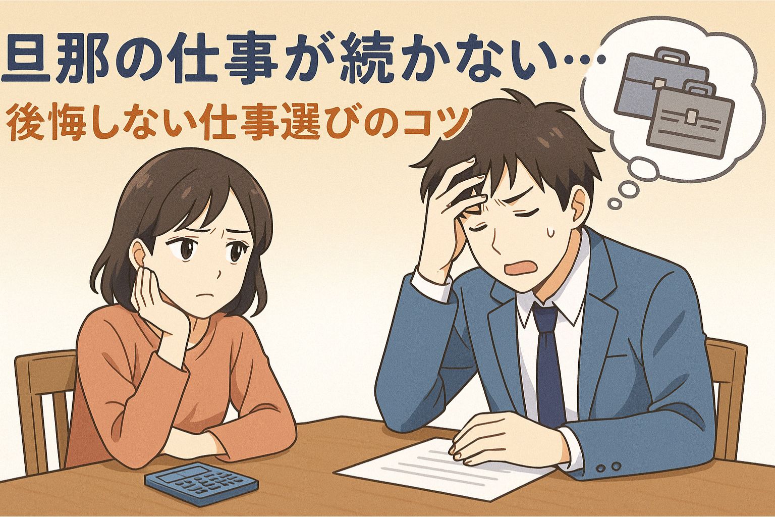 旦那の仕事が続かない…何度も転職を繰り返す夫。その理由と“後悔しない仕事選び”のコツ