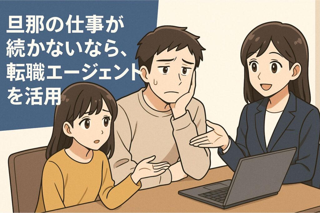 旦那の仕事が続かないなら、転職エージェントを活用