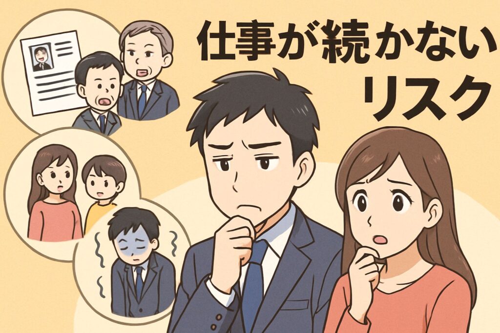 仕事が続かないことのリスクとは?