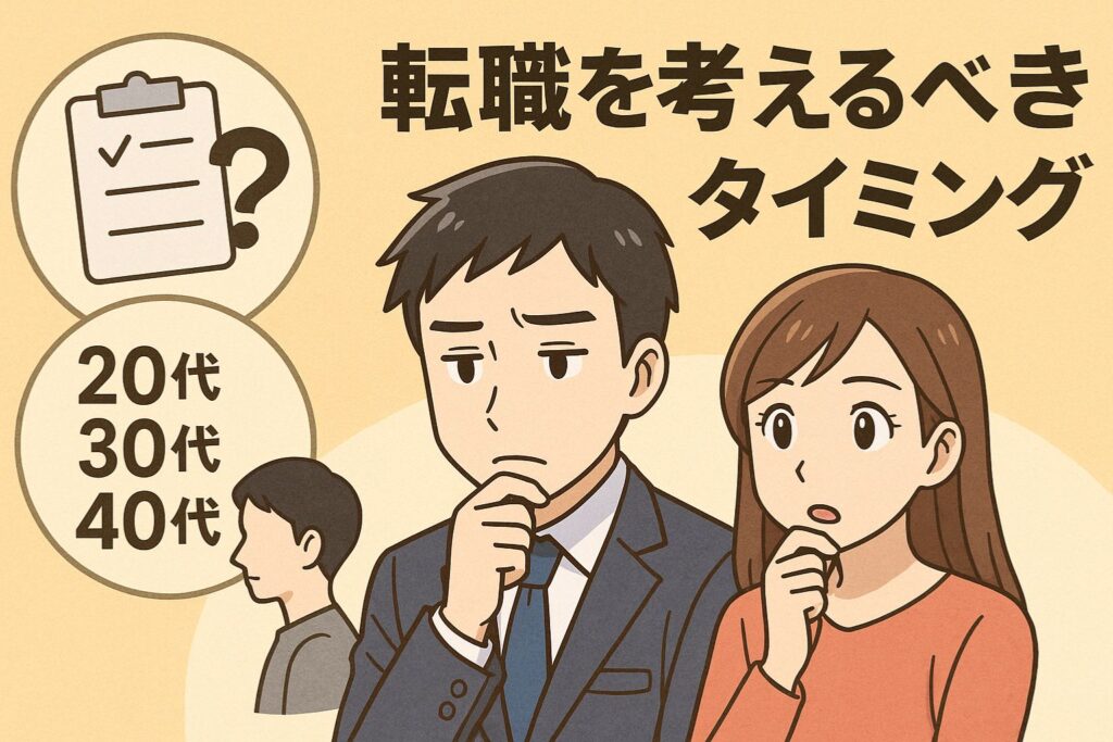 夫の転職を考えるべきタイミング
